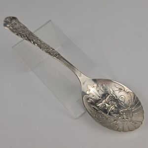 Reed & Barton Renaissance Antique 1886 Mark Silverplate Serving Spoon Figural